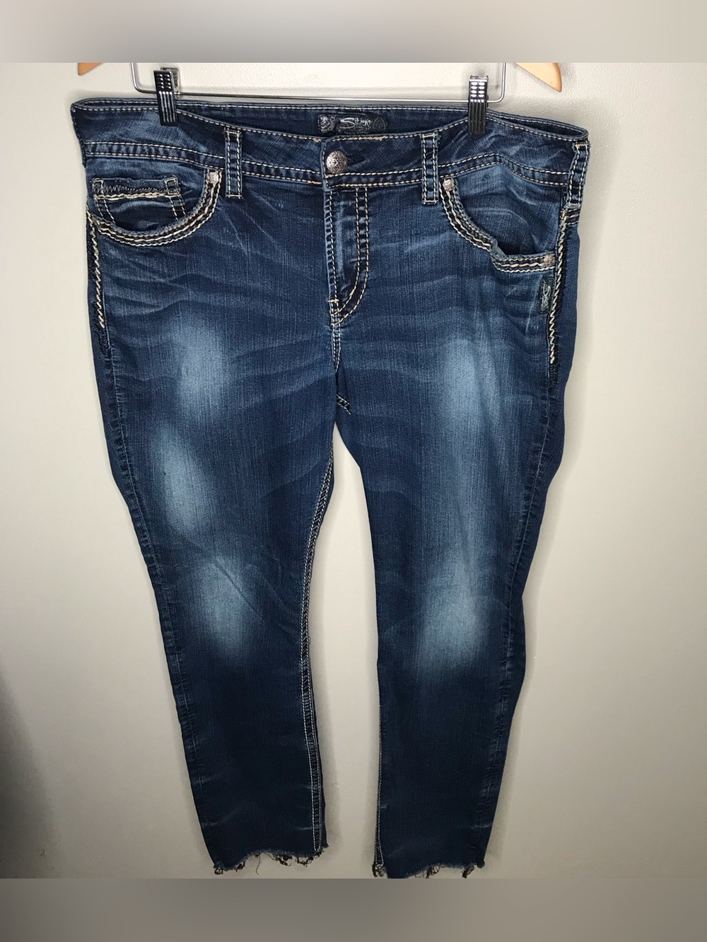 Silver Jeans Suki Women's Indigo Wash Jeans Sz 18